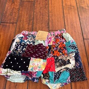 NWT PATCHEORK HIPPIE SHORTS